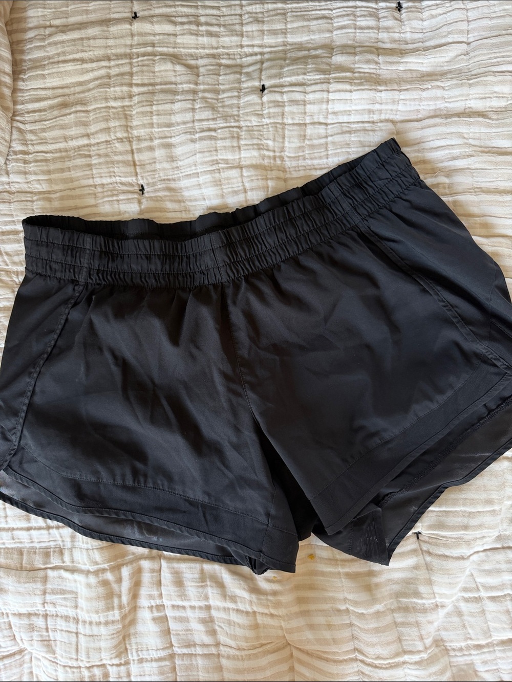 Athleta Black Athletic Running Shorts with Elastic Waistband